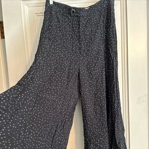 Anthropologie ultra wide leg black pants